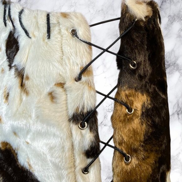 AKIRA Dont Think About It Cow Print Mini Skirt - Picture 7 of 12